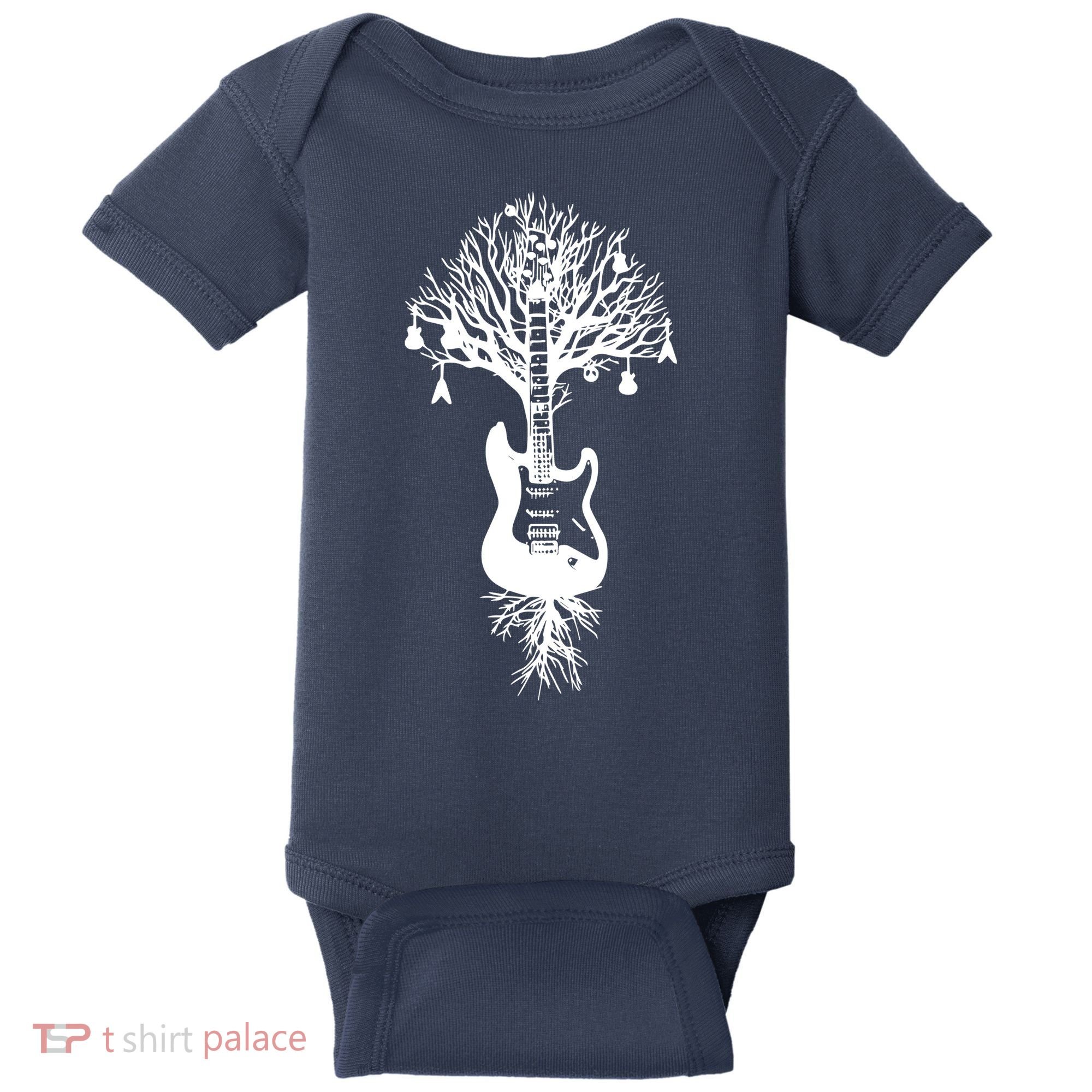 Nature Guitar White Tree Music Banksy Art Baby Bodysuit