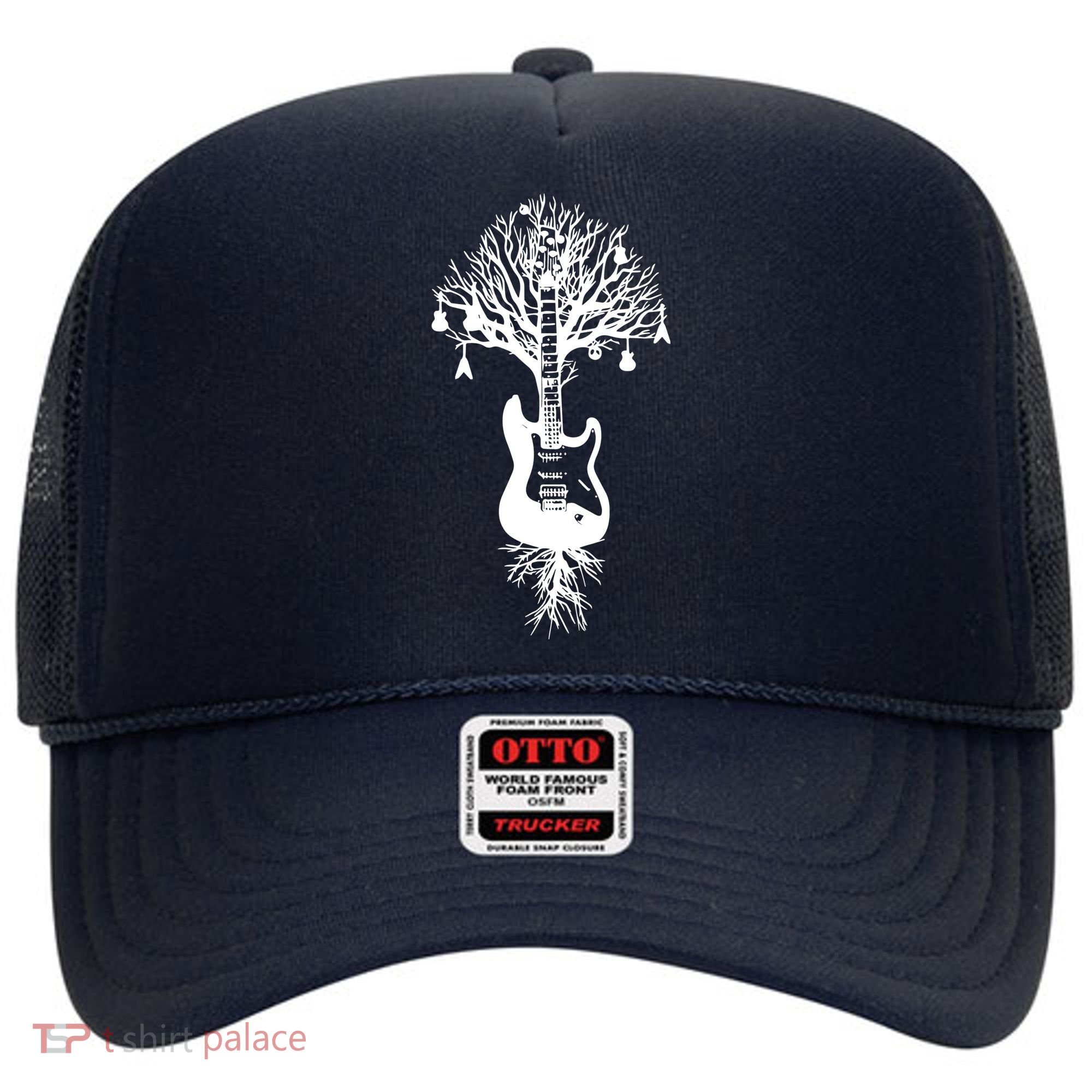 Nature Guitar White Tree Music Banksy Art Hat
