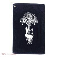 Nature Guitar White Tree Music Banksy Art Golf Towel thumb 0