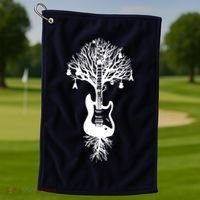 Nature Guitar White Tree Music Banksy Art Golf Towel thumb 1