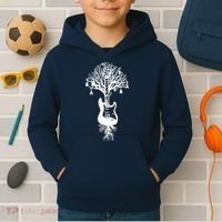 Nature Guitar White Tree Music Banksy Art Kids Hoodie thumb 2