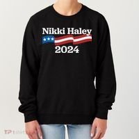 Nikki Haley 2024 For President Flag Logo Women's Sweatshirt thumb 0