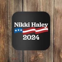 Nikki Haley 2024 For President Flag Logo Coaster thumb 0