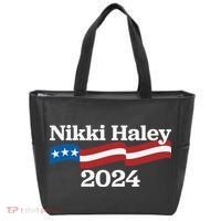 Nikki Haley 2024 For President Flag Logo Tote Bag thumb 0