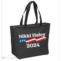 Nikki Haley 2024 For President Flag Logo Tote Bag thumb 2