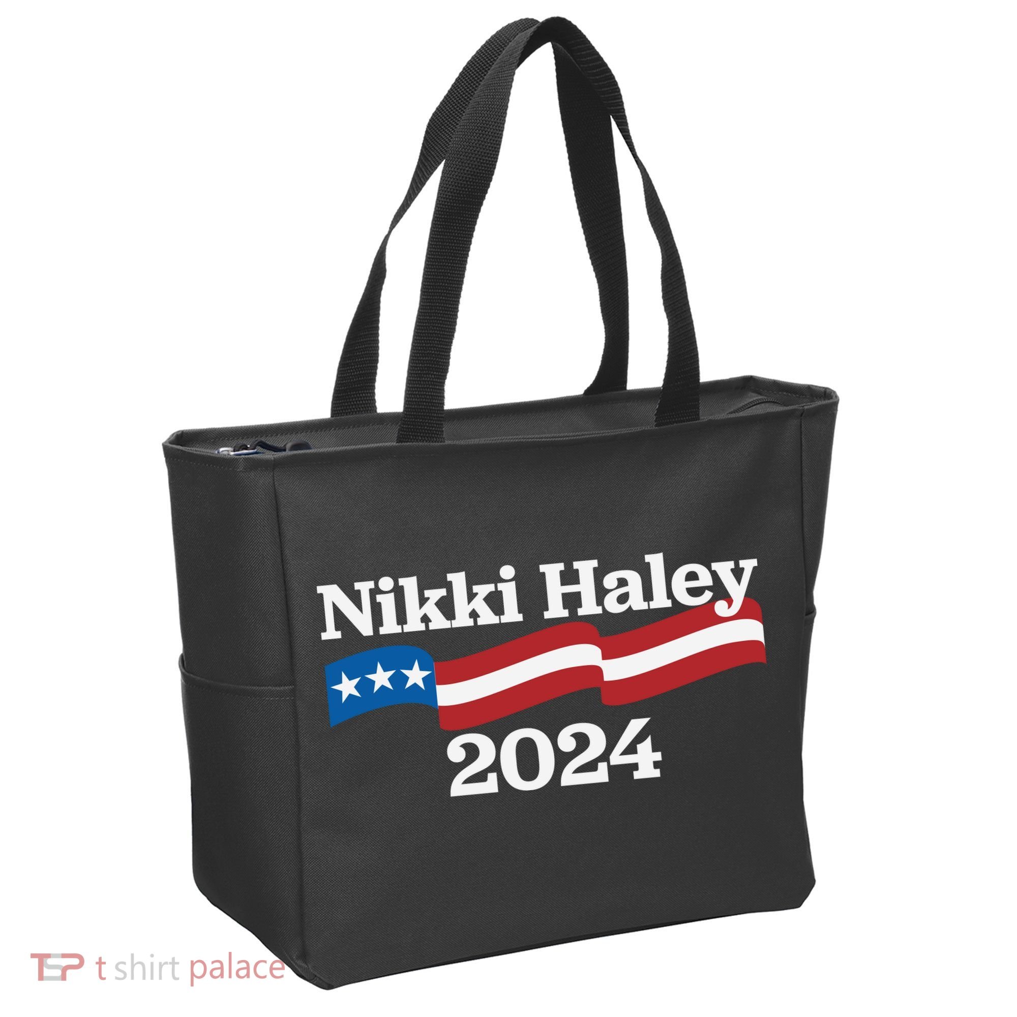 Nikki Haley 2024 For President Flag Logo Tote Bag