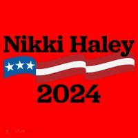 Nikki Haley 2024 For President Flag Logo Santa Hat thumb 1