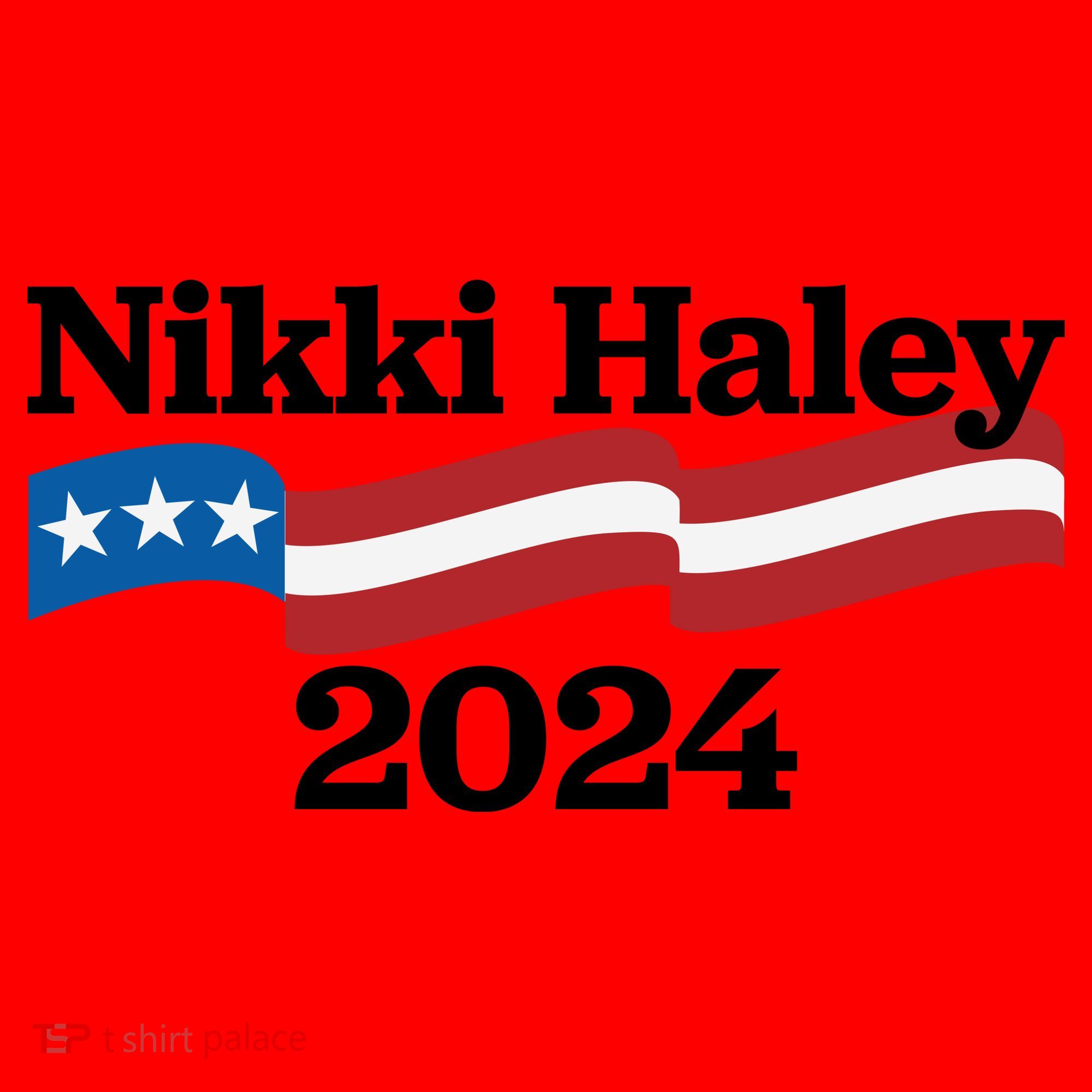 Nikki Haley 2024 For President Flag Logo Santa Hat