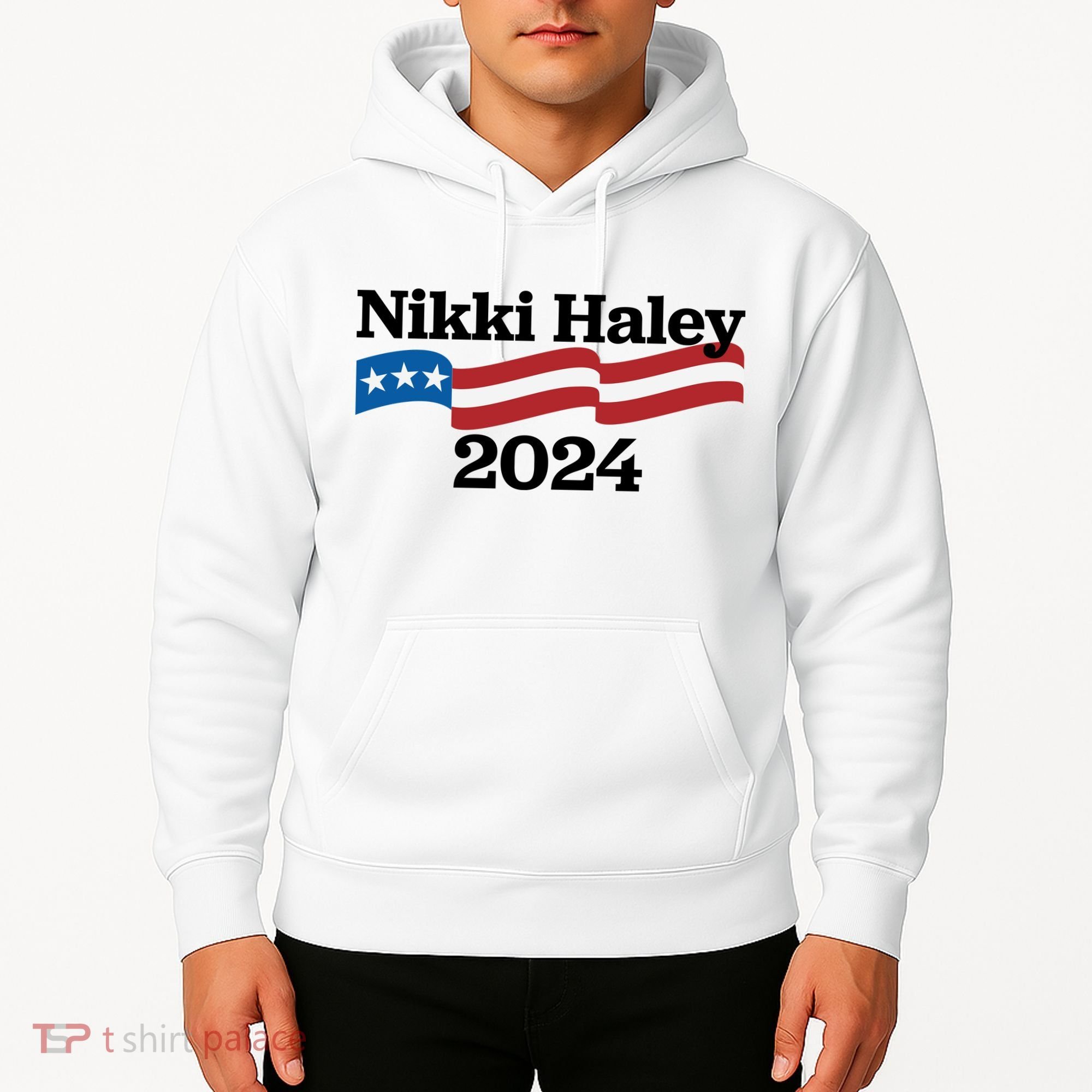 Nikki Haley 2024 For President Flag Logo Hoodie