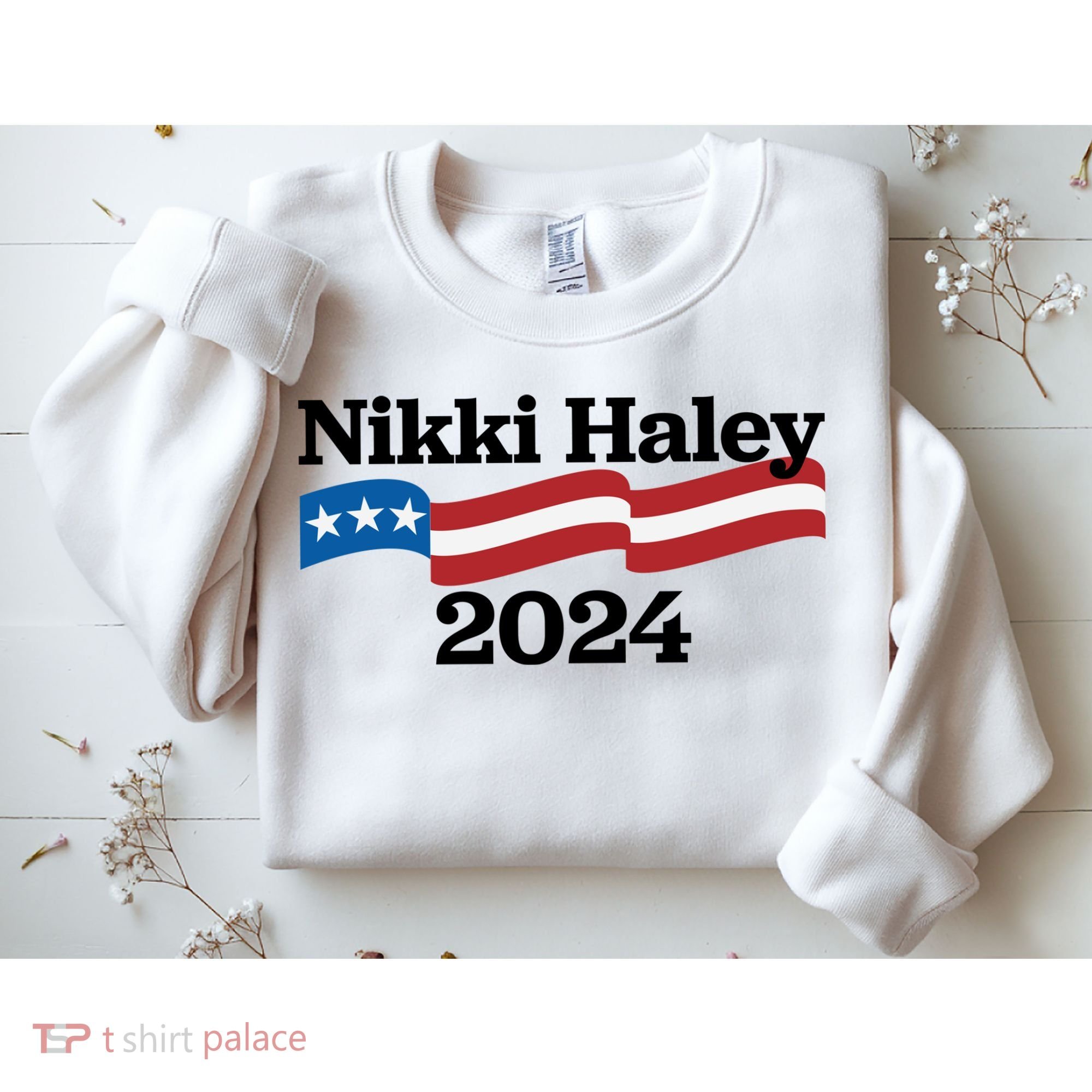 Nikki Haley 2024 For President Flag Logo Sweatshirt