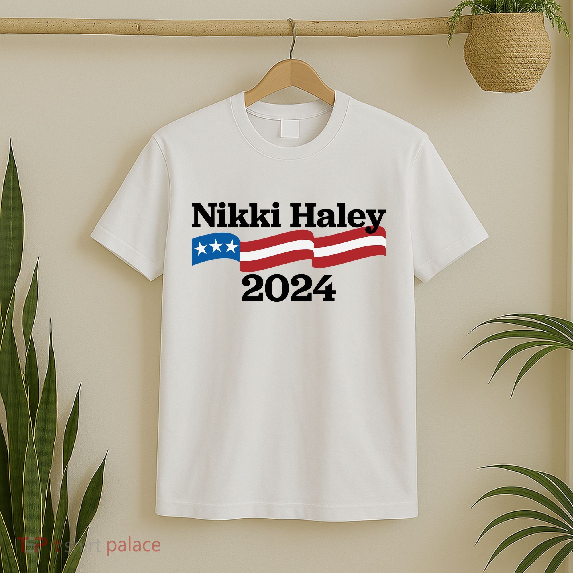 Nikki Haley 2024 For President Flag Logo T-Shirt