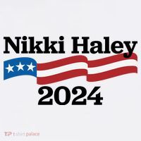 Nikki Haley 2024 For President Flag Logo T-Shirt thumb 7