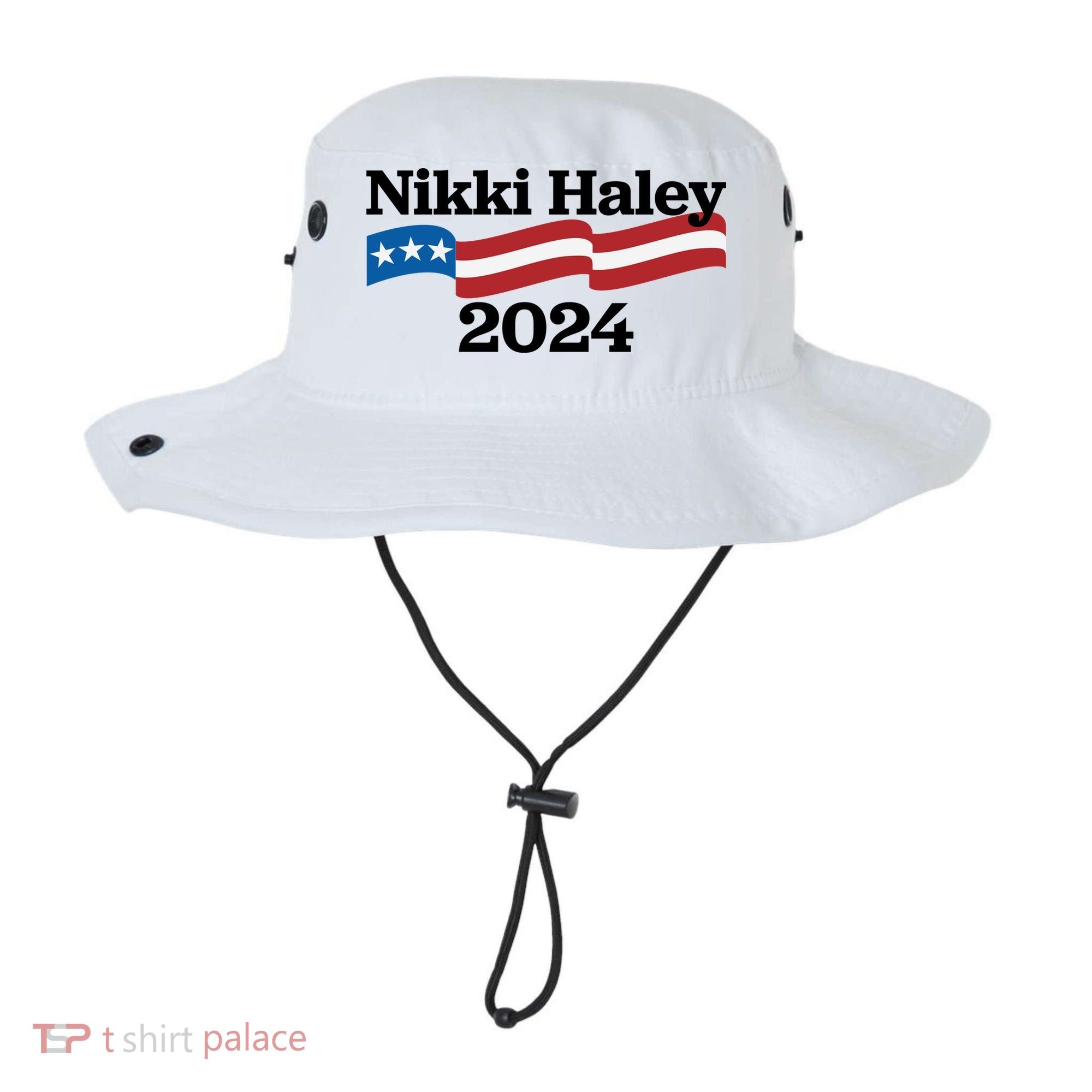 Nikki Haley 2024 For President Flag Logo Bucket Hat