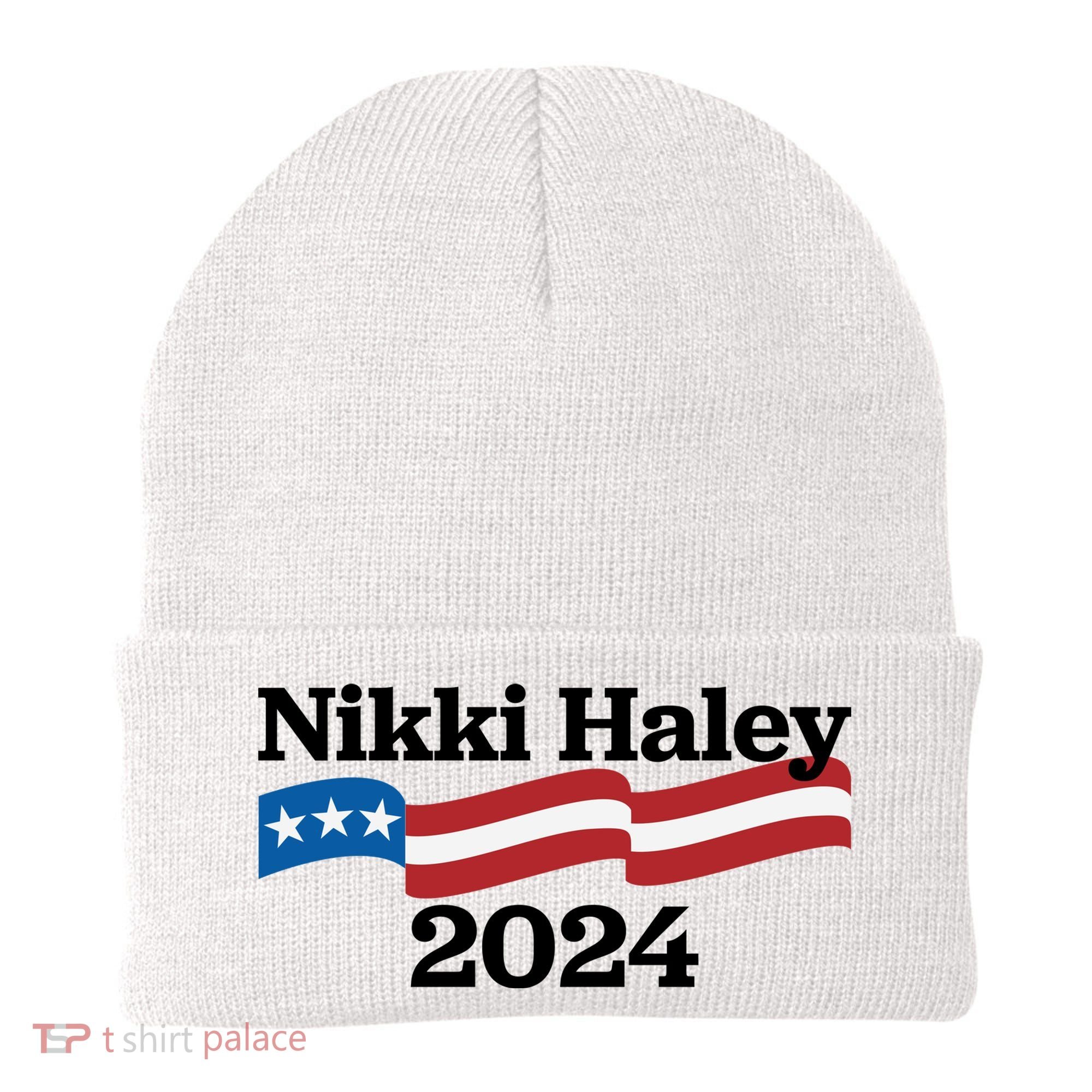 Nikki Haley 2024 For President Flag Logo Beanie