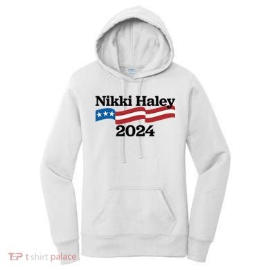 Nikki Haley 2024 For President Flag Logo Women's Hoodie