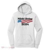 Nikki Haley 2024 For President Flag Logo Women's Hoodie thumb 0