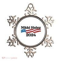 Nikki Haley 2024 For President Flag Logo Ornament thumb 0