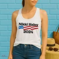 Nikki Haley 2024 For President Flag Logo Women's Tank Top thumb 2