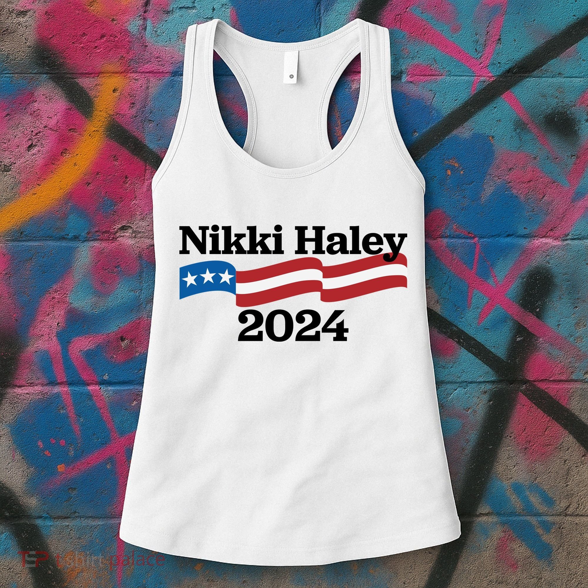 Nikki Haley 2024 For President Flag Logo Women's Tank Top