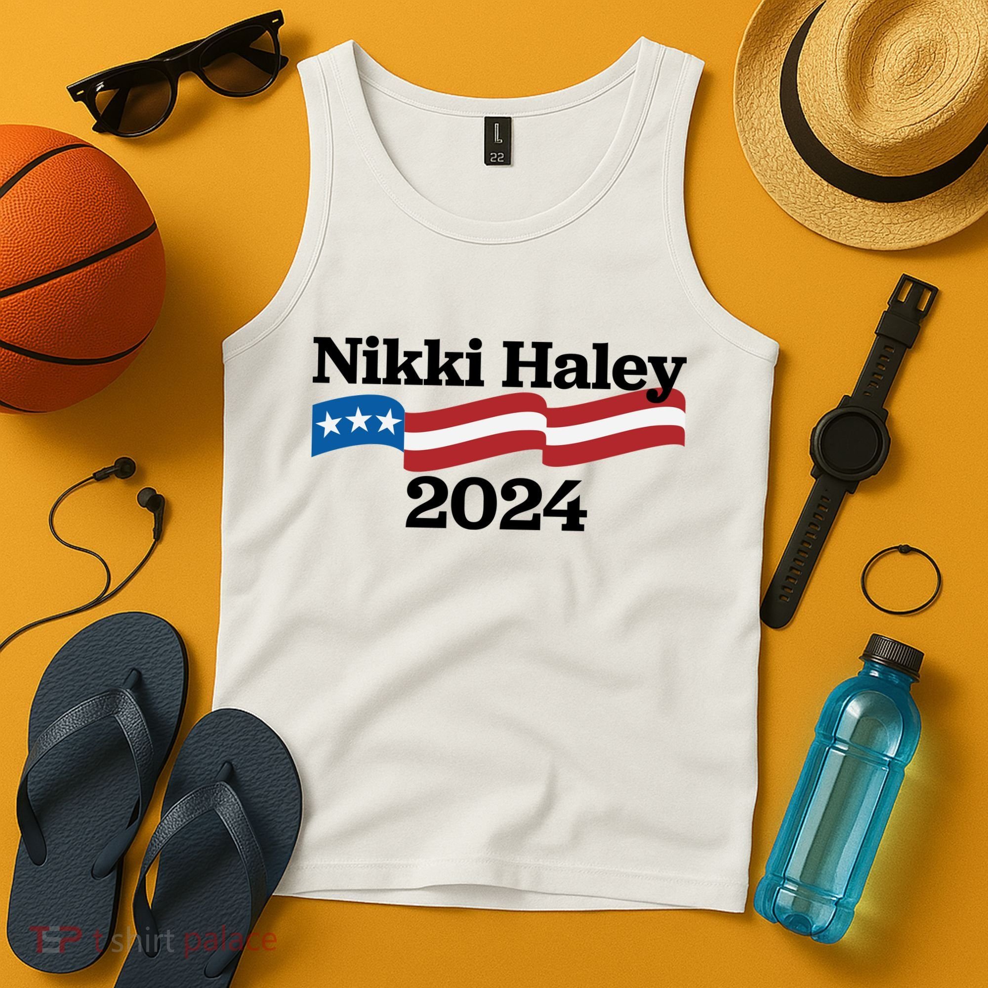 Nikki Haley 2024 For President Flag Logo Tank Top