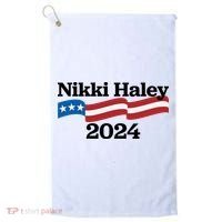 Nikki Haley 2024 For President Flag Logo Golf Towel thumb 0