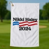 Nikki Haley 2024 For President Flag Logo Golf Towel thumb 1