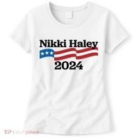 Nikki Haley 2024 For President Flag Logo Women's T-Shirt thumb 0
