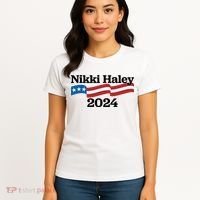 Nikki Haley 2024 For President Flag Logo Women's T-Shirt thumb 4