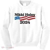 Nikki Haley 2024 For President Flag Logo Kids Sweatshirt thumb 0