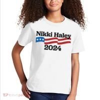 Nikki Haley 2024 For President Flag Logo Kids T-Shirt thumb 2