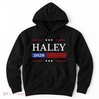 Nikki Haley 2028 American Flag Usa Flag Hoodie thumb 0