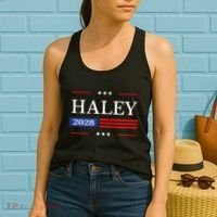 Nikki Haley 2028 American Flag Usa Flag Women's Tank Top thumb 2