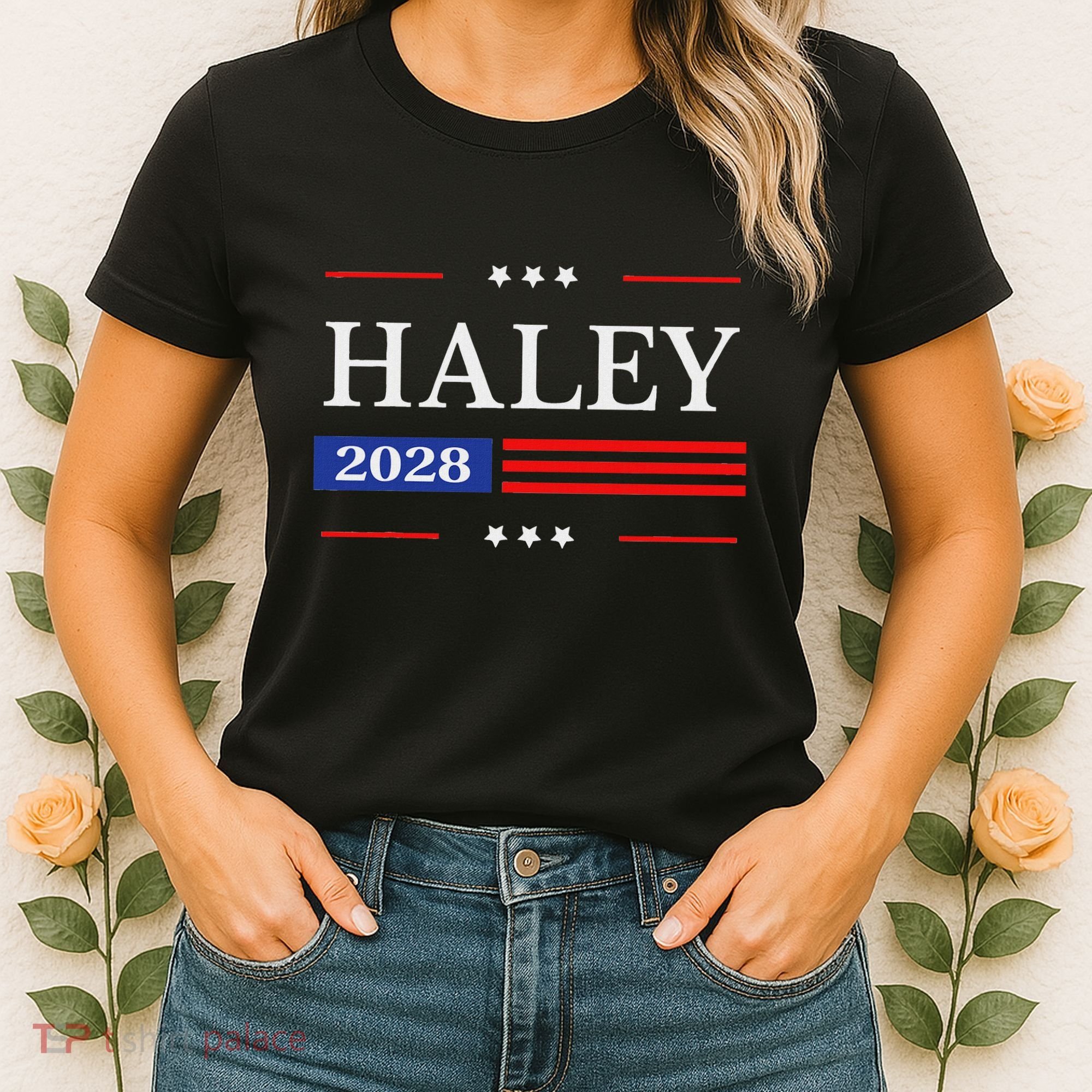 Nikki Haley 2028 American Flag Usa Flag Women's T-Shirt