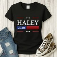 Nikki Haley 2028 American Flag Usa Flag Women's T-Shirt thumb 3