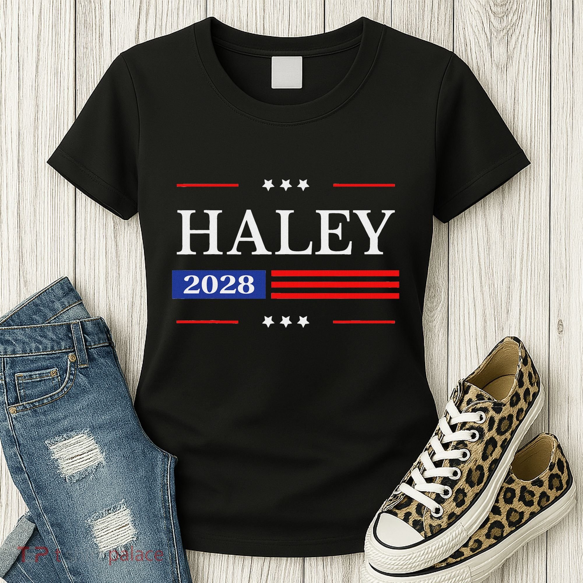 Nikki Haley 2028 American Flag Usa Flag Women's T-Shirt