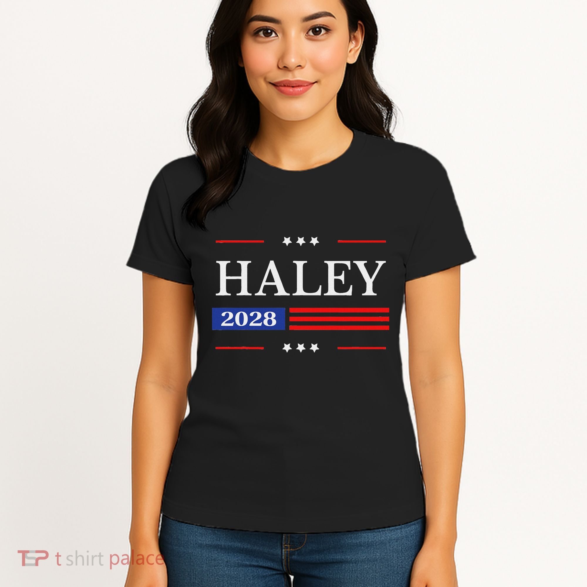 Nikki Haley 2028 American Flag Usa Flag Women's T-Shirt