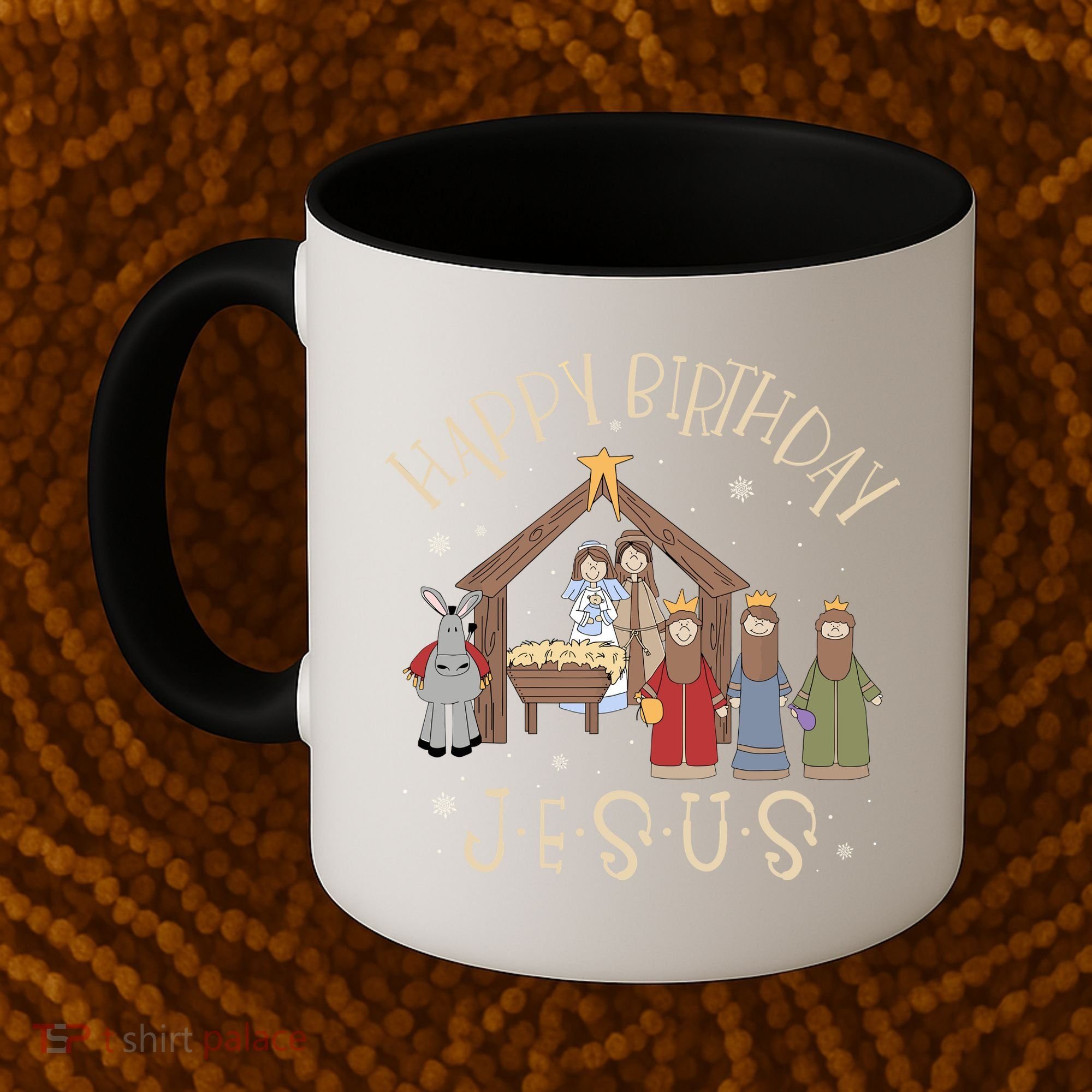 Nativity Happy Birthday Jesus Christmas Nativity Christian Coffee Mug