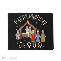 Nativity Happy Birthday Jesus Christmas Nativity Christian Mousepad thumb 0