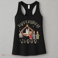 Nativity Happy Birthday Jesus Christmas Nativity Christian Women's Tank Top thumb 3