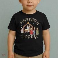 Nativity Happy Birthday Jesus Christmas Nativity Christian Toddler T-Shirt thumb 2