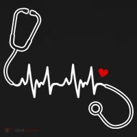 Nurse Heartbeat Clothing Gift Nurse Stethoscope Heart Gift Ornament thumb 1