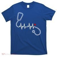 Nurse Heartbeat Clothing Gift Nurse Stethoscope Heart Gift T-Shirt thumb 0
