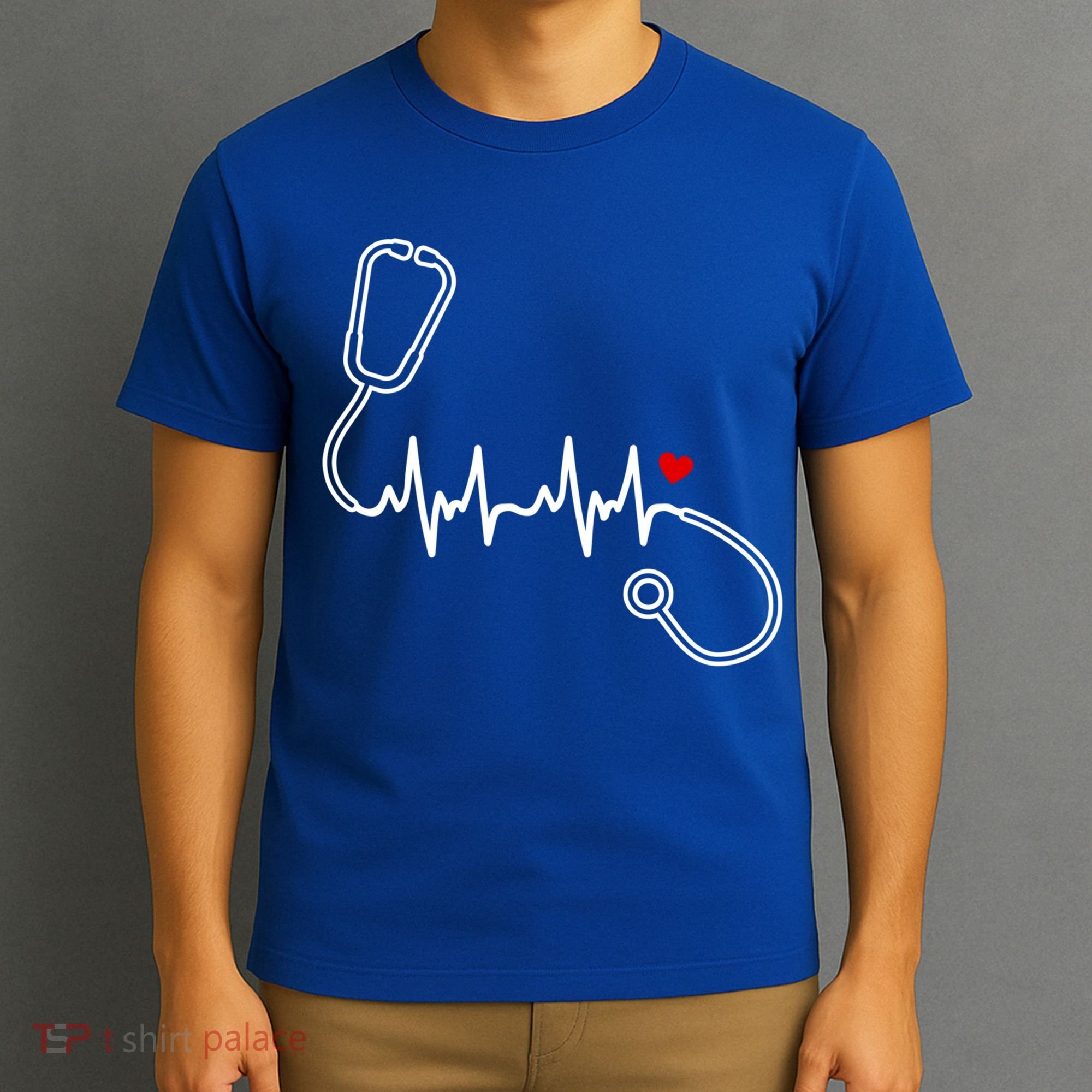 Nurse Heartbeat Clothing Gift Nurse Stethoscope Heart Gift T-Shirt
