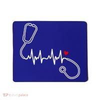 Nurse Heartbeat Clothing Gift Nurse Stethoscope Heart Gift Mousepad thumb 0