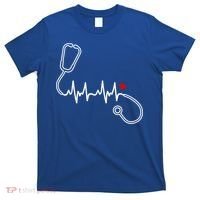 Nurse Heartbeat Clothing Gift Nurse Stethoscope Heart Gift T-Shirt thumb 0