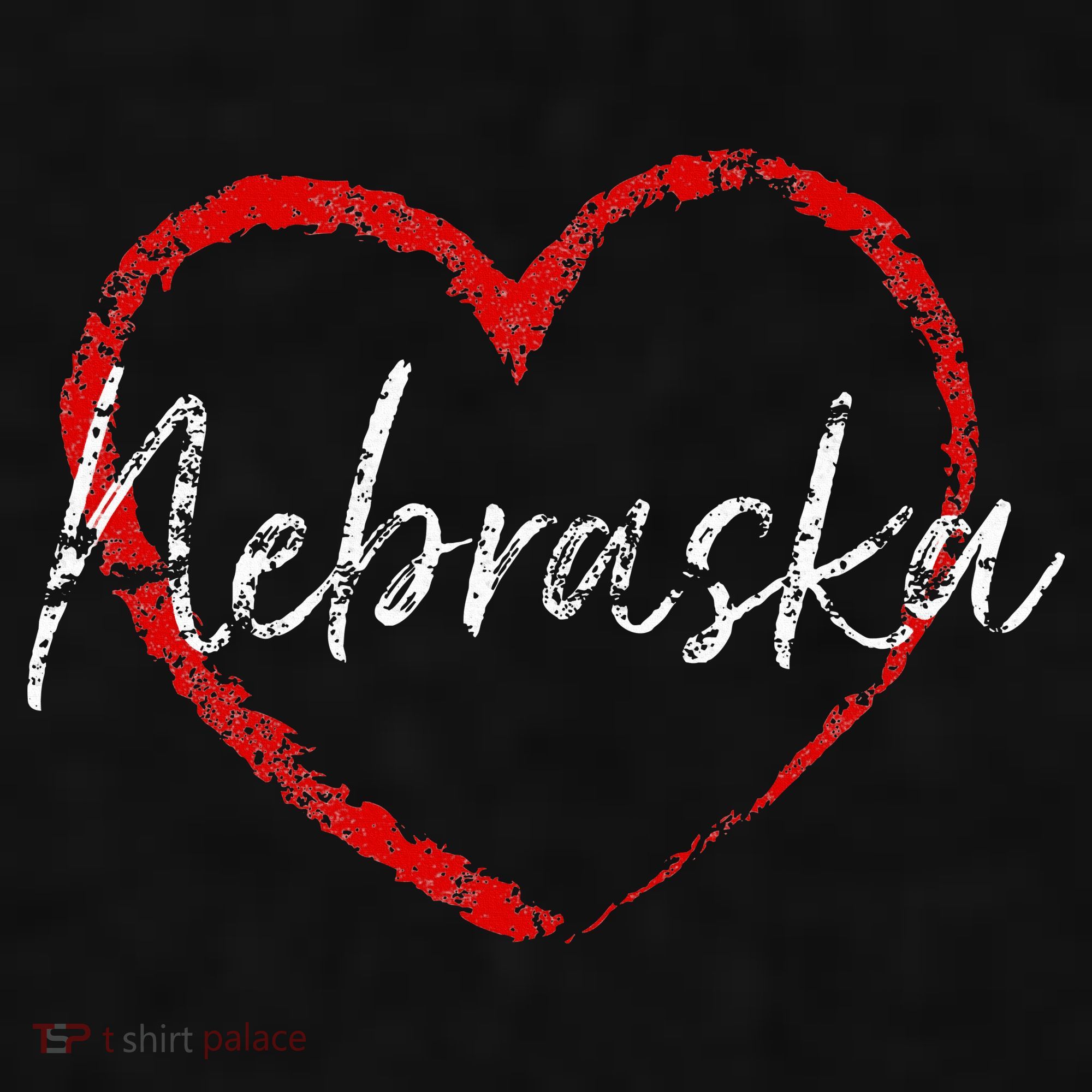 Nebraska Heart Cute Ladies Mom Gift Ladies PosiCharge Tri-Blend Wicking Tank