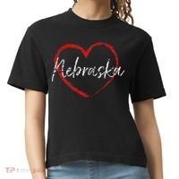 Nebraska Heart Cute Ladies Mom Gift Comfort Colors Boxy T-Shirt thumb 0