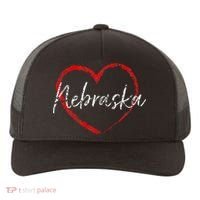 Nebraska Heart Cute Ladies Mom Gift Yupoong Adult 5-Panel Trucker Hat thumb 0
