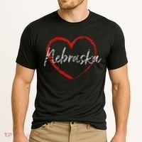 Nebraska Heart Cute Ladies Mom Gift Cooling Performance Crew T-Shirt thumb 2