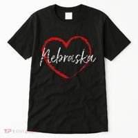 Nebraska Heart Cute Ladies Mom Gift Tall T-Shirt thumb 0